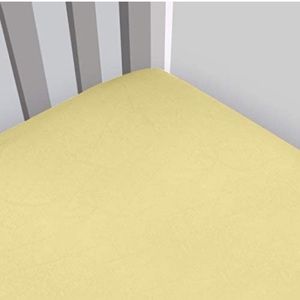 1 Magnolia Organics Fitted Interlock Crib Sheet - Standard, Pale Banana